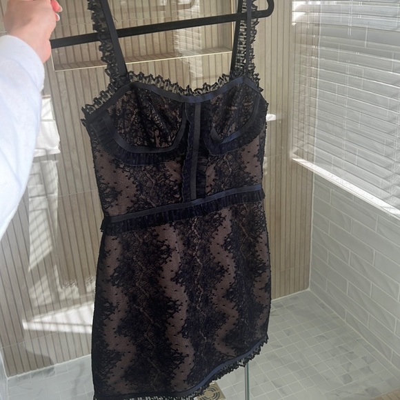 ALEXIS Kesi Dress in Black Lace - Picture 3 of 8